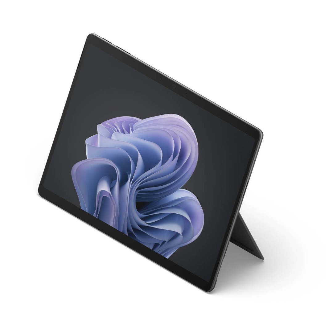 Microsoft Surface Pro X SQ2 13-inch touchscreen laptop with black keyboard, 16GB RAM, and 512GB SSD in a 2-in-1 design.