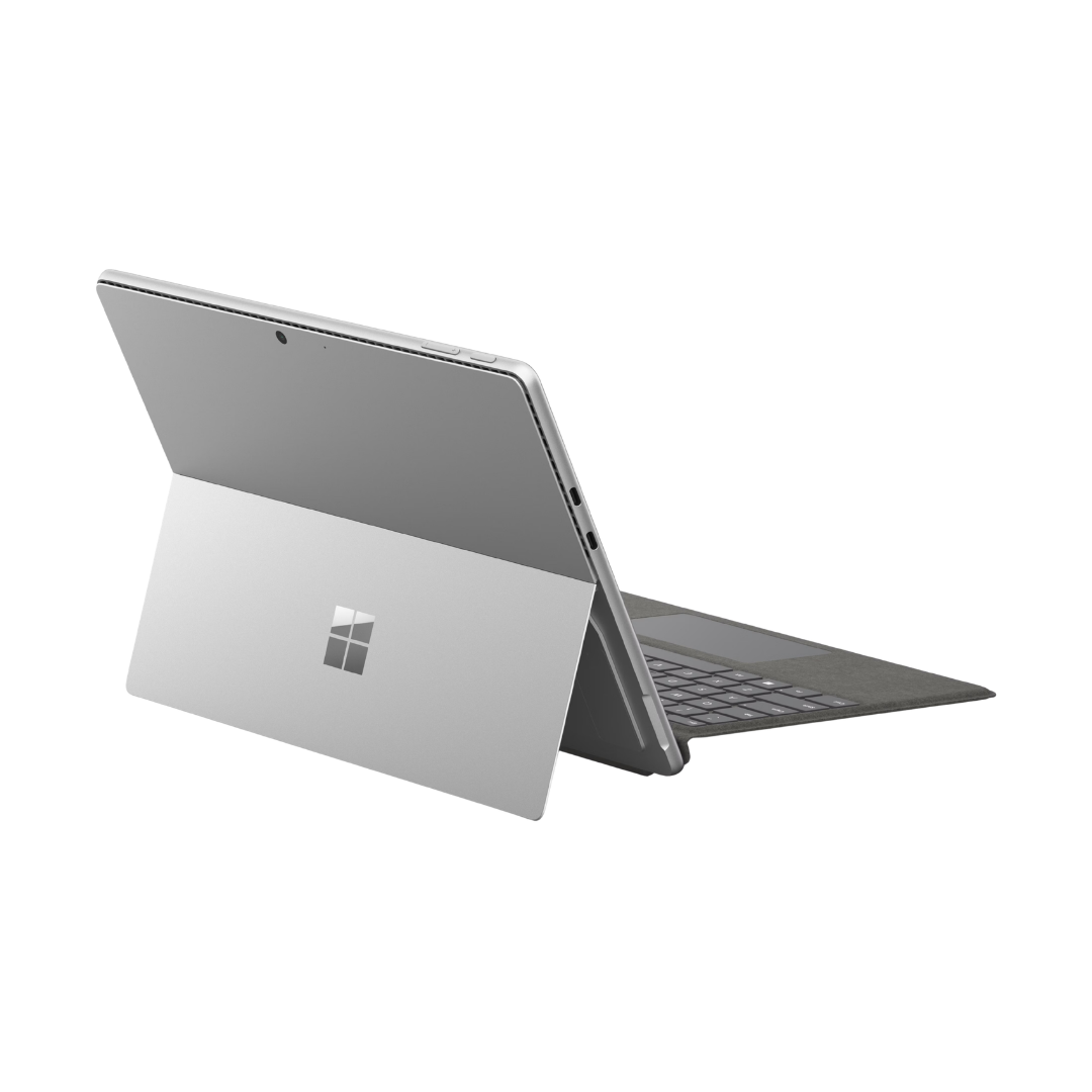 Microsoft Surface device with keyboard on a white background
