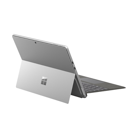 Microsoft Surface device with keyboard on a white background