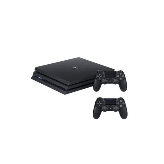 Sony PlayStation 4 Pro (PS4 Pro) – 1TB Storag - Two Dual Shock Controllers – Pro Version Console - axon