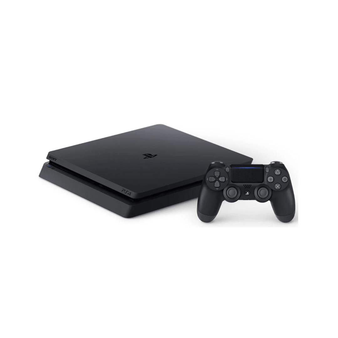 Sony PlayStation 4 Slim (PS4) – 500GB Storage - Two DualShock Controllers – Slim Version Console - axon